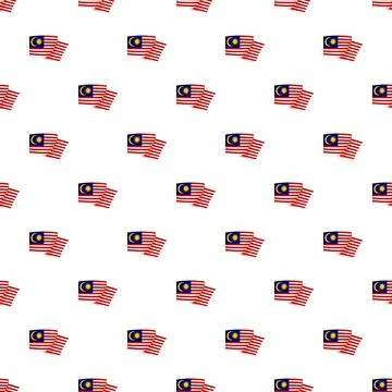 Malaysia national flag repeating pattern seamless background Illustrazione stock