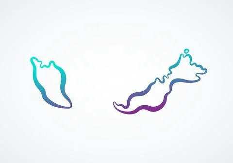 Malaysia - Outline Map Illustrazione stock
