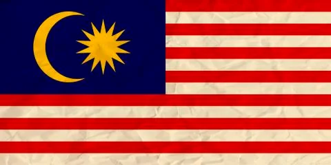 Malaysia  paper  flag Stock Illustration