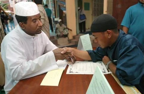 Malaysia - ramadan - tithe - Nov 2004 Stock Photos