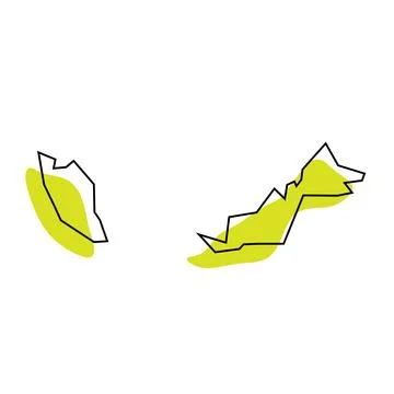 Malaysia simplified vector map Stock Illustration