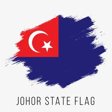 Malaysia State Johor Vector Flag Design Template Stock Illustration