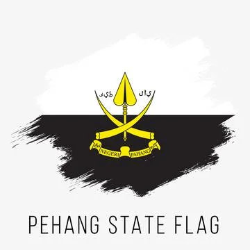 Malaysia State Pehang Vector Flag Design Template Stock Illustration