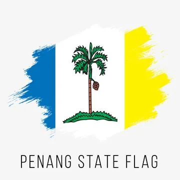 Malaysia State Penang Vector Flag Design Template Stock Illustration