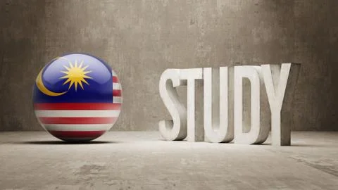 Malaysia. Study Concept. Stock Illustration