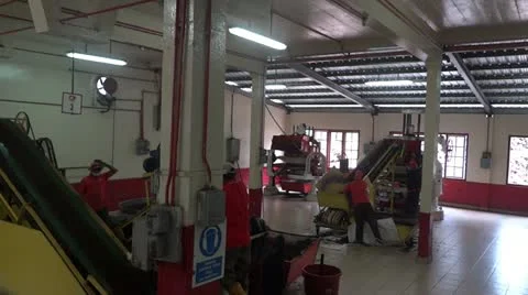 Malaysia tea processing plant 2 Stock Footage 12420371