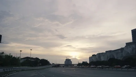 Malaysia traffic timelapse Stock Footage 98768708