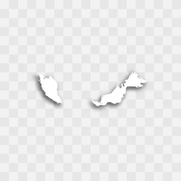 Malaysia vector map silhouette Stock Illustration