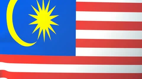 Malaysia Waving Flag Stock Footage 10762150