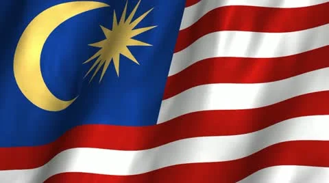 Malaysia Waving Flag Stock Footage 12305103