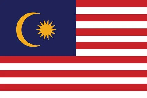 Malaysia waving flag pattern background. Realistic national flag design. Ab.. Illustrazione stock