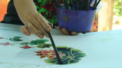 Malaysian Art Batik Stock-Footage 37311850
