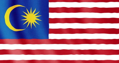 Malaysian flag backdrop seamless animation. Stock Footage 234511889