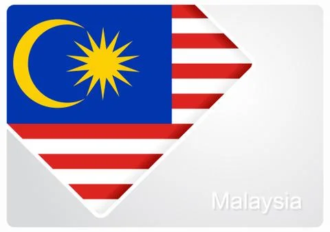 Malaysian flag design background. Vector illustration. Illustrazione stock