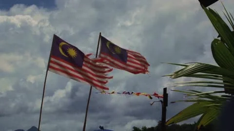 Malaysian flag Video stock 10734218
