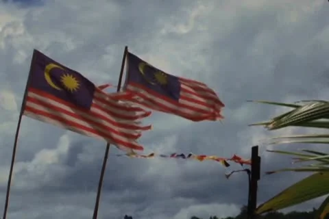 Malaysian flag Stock Footage 10734712