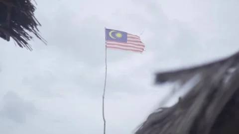 Malaysian flag Vídeos de archivo 296103519