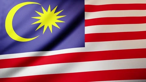 The Malaysian flag Video stock 325416396