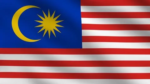 Malaysian flag Stock Illustration