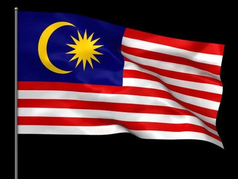 Malaysian flag Stock Illustration