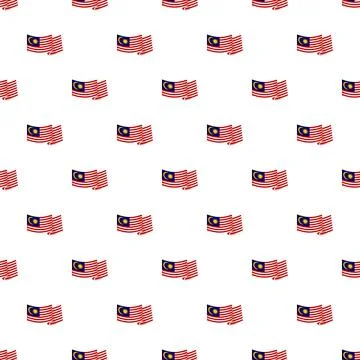 Malaysian flag pattern creating seamless national background Stock Illustration