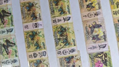 Malaysian postage stamps 写真素材
