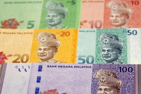 Malaysian ringgit a business background Foto stock