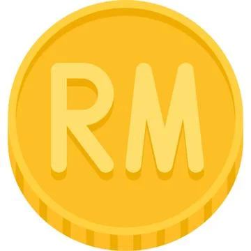 Malaysian ringgit coin icon, currency of Malaysia Stock-Illustration