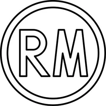 Malaysian ringgit coin icon, currency of Malaysia Stock-Illustration