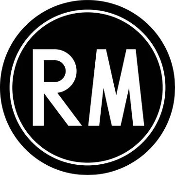 Malaysian ringgit coin icon, currency of Malaysia Illustrazione stock