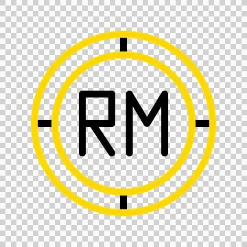 Malaysian ringgit currency icon. financial coin symbol with modern color Stock-Illustration