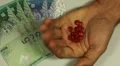 Malaysian Ringgit MYR, Counting Drugs and Money, Health Care, Colorful Pills HD Footage
