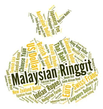 Malaysian Ringgit Represents Currency Exchange And Coinage Stock-Illustration