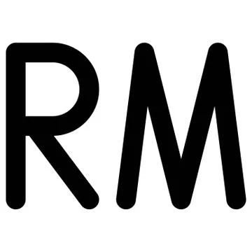 Malaysian ringgit sign icon, currency of Malaysia Illustrazione stock