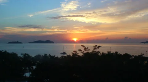 Malaysian Sunset Timelapse Stock Footage 40752166