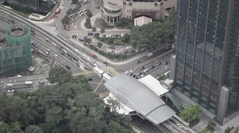 Malaysian traffic. View from the top Stock Footage 61731237