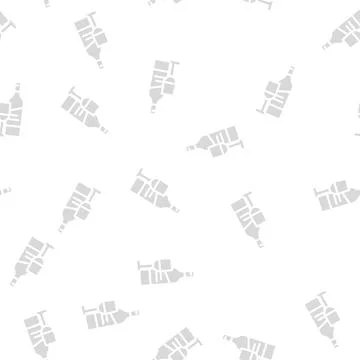 Malbec red wine glyph vector seamless pattern 스톡 일러스트