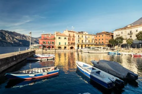 Malcesine is a small town on Lake Garda (Italy). Stock Photos