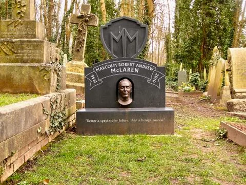 Malcolm McLaren Grave Stock Photos