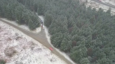 Malcolm Wilson Rally 2019 - Red Car, Whinlatter Pass Video stock 104287970