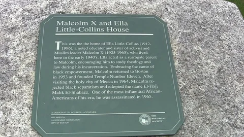 MALCOLM X, HOME IN BOSTON Stock Footage 81381956