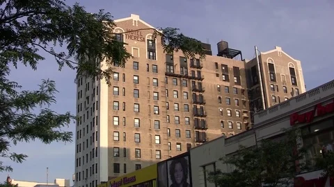 MALCOLM X LOCATION; THE HOTEL THERESA, HARLEM, NEW YORK,USA Stock Footage 81380104