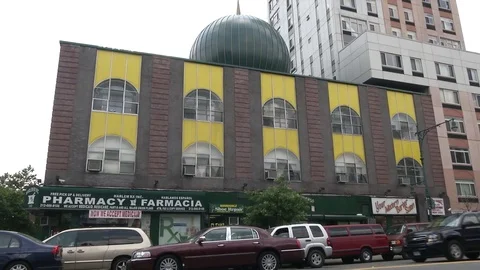 MALCOLM X MOSQUE (MASJID) IN NEWYORK Stock Footage 81380875