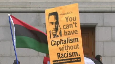 Malcom X sign Video stock 10847135