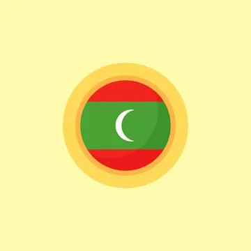 Maldives - Circular Flag Illustrazione stock