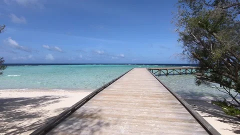 Maldives deck walk 動画素材 160127697