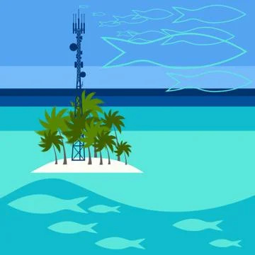 Maldives dreams 库存插图