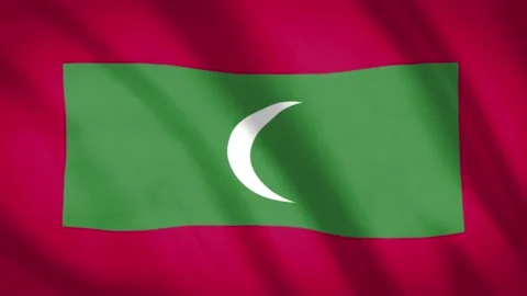 Maldives Flag 4K Resolution Video Stock Footage 188143002