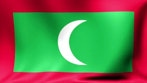 Maldives Flag. Background Seamless Looping Animation. 4K High Definition Video Stock Footage 71967831