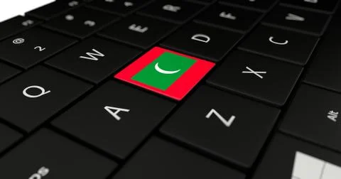 Maldives flag button  Stock Illustration
